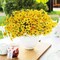 16PCS Artificial Flowers for Outdoors UV Resistant (Yellow) 9.45"D x 9.45"W x 13"H